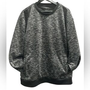 #460 DKNY Men's Black and Gray Crewneck Sweater